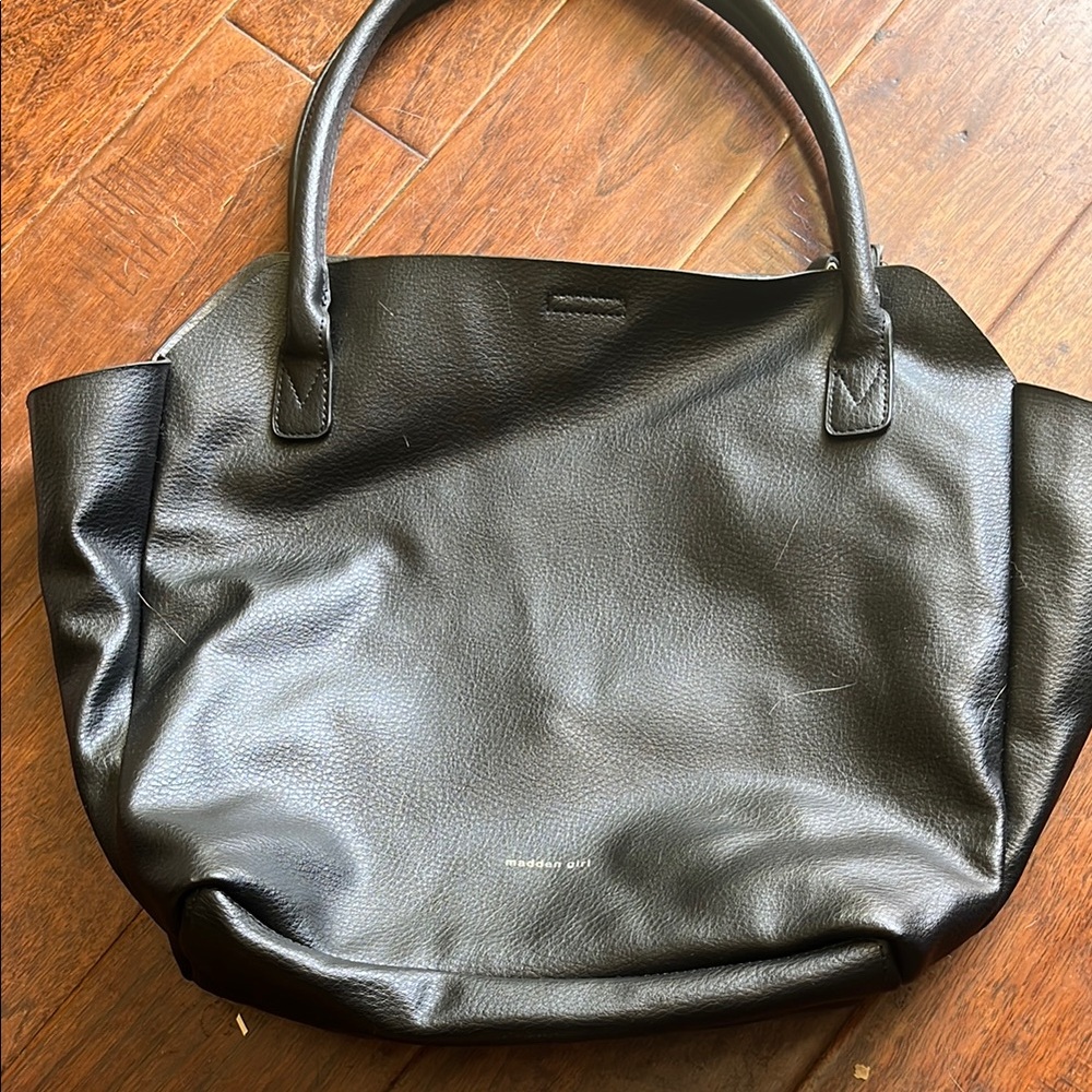 Black Leather Tote Bag